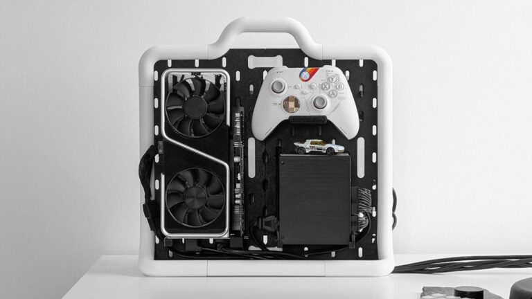 This 3D printed, laptop-carrying ‘suitcase’ is not just…